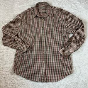 Vintage 90s BKLE plaid button down shirt, size med